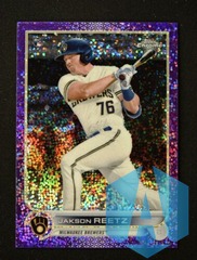 2022 Topps Chrome Purple Speckle #157 Jakson Reetz 101/299 Milwaukee Brewers